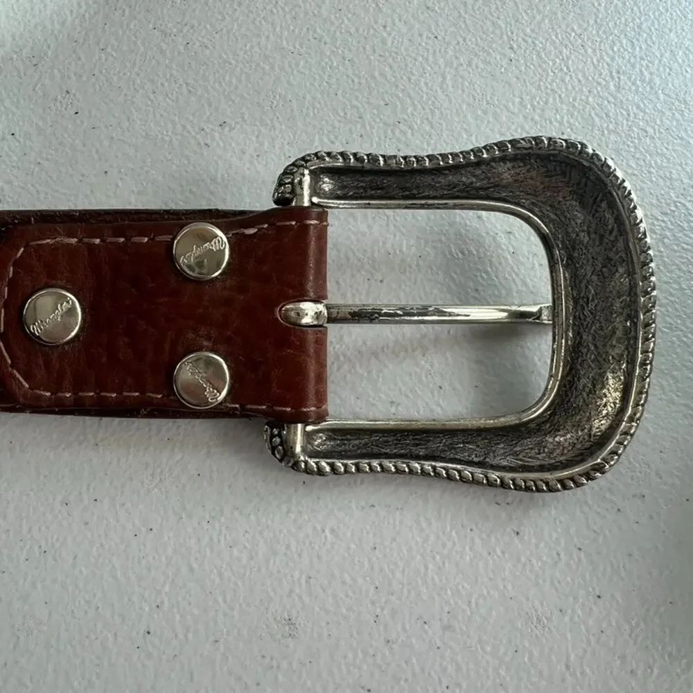 Wrangler Belt Mens (39.5-44) In Handcrafted Genuine Leather Southwestern Concho